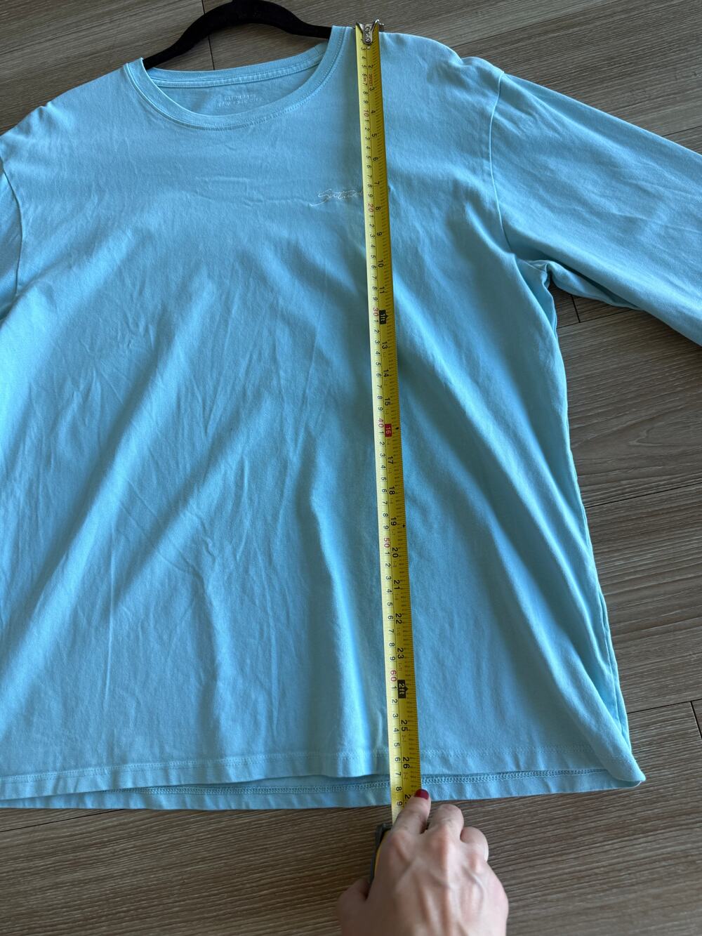Saturdays New York City Light Blue Long Sleeve T-Shirt Size L